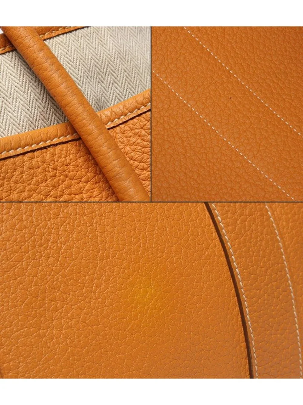 Hermes Tote Bag Silver Garden Party PM 36 Taurillon Clemence